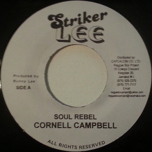 Cornell Campbell : Soul Rebel | Single / 7inch / 45T  |  Oldies / Classics