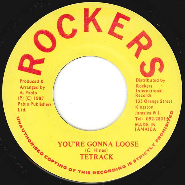Tetrack : You're Gonna Loose | Single / 7inch / 45T  |  Oldies / Classics