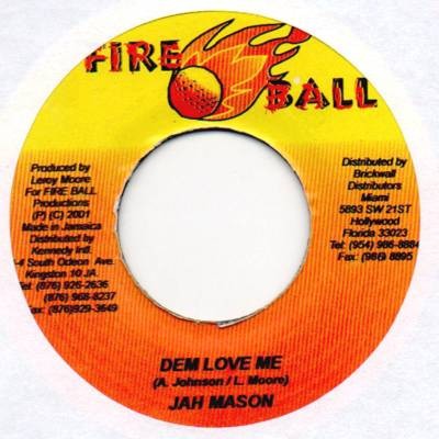 Jah Mason : Dem Love Me | Single / 7inch / 45T  |  Dancehall / Nu-roots