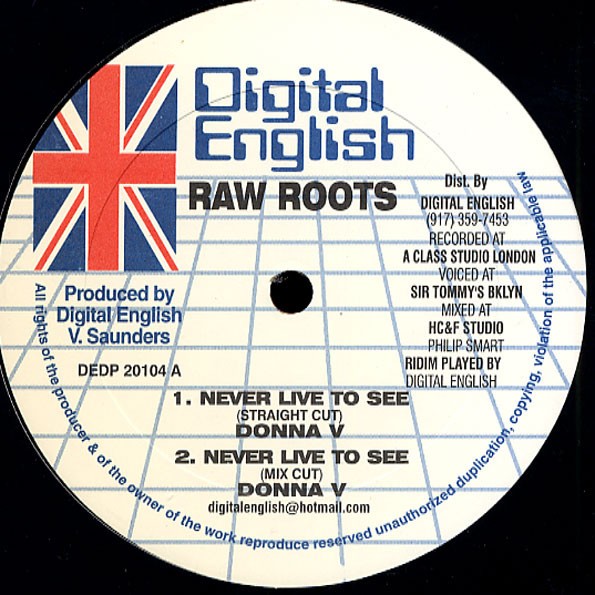 Donna V : Never Live To See ( Straight Mix ) | Maxis / 12inch / 10inch  |  UK