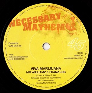 Mr Williamz & Franz Job : Viva Marijuna | Single / 7inch / 45T  |  Dancehall / Nu-roots