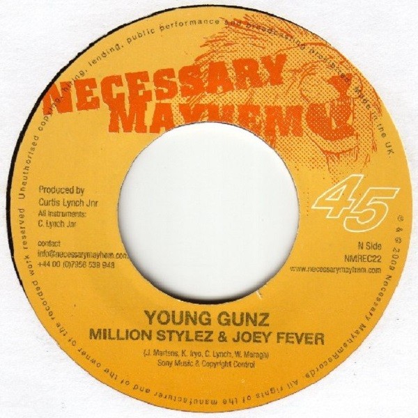 Million Stylez & Joey Fever : Young Guns | Single / 7inch / 45T  |  Dancehall / Nu-roots