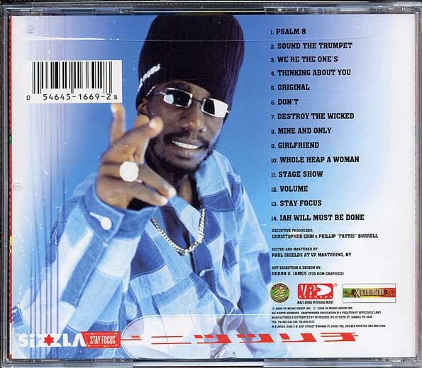 Sizzla : Stay Focus | CD  |  Dancehall / Nu-roots