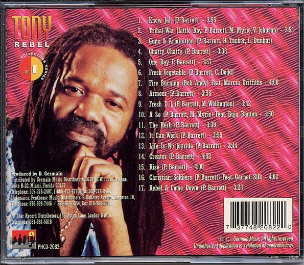 Tony Rebel : Collector's Series Vol 1 Tony Rebel : Collector's Series Vol 1 | CD | Dancehall / Nu-roots