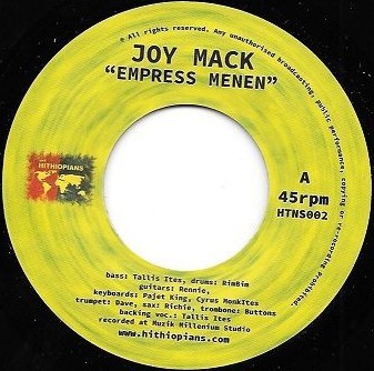 Joy Mack : Empress Menen | Single / 7inch / 45T  |  UK