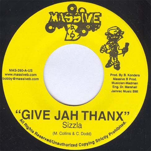 Sizzla : Give Jah Thanx | Single / 7inch / 45T  |  Dancehall / Nu-roots