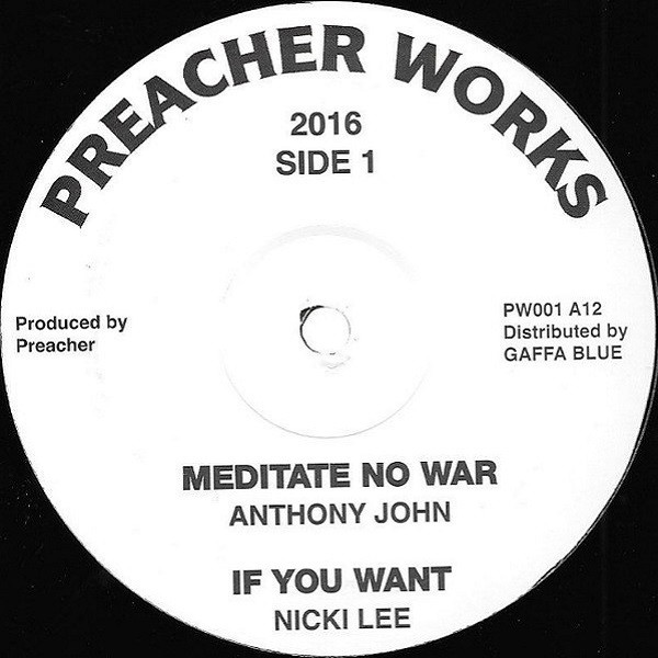 Anthony John : Meditate No War | Maxis / 12inch / 10inch  |  UK