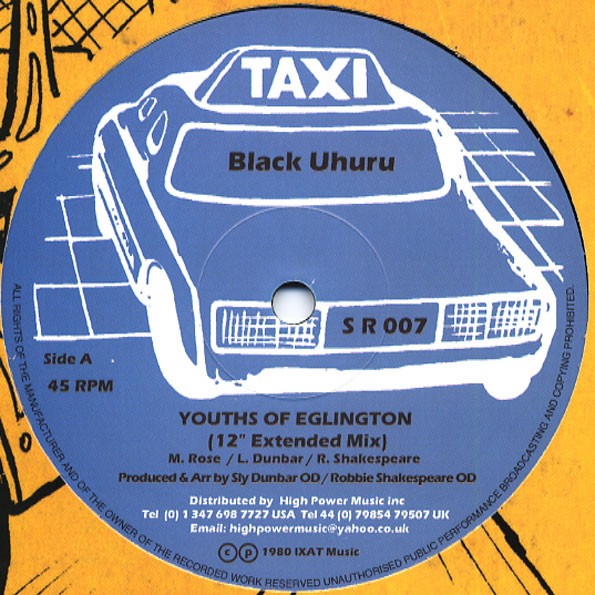 Black Uhuru : Youths Of Eglington Black Uhuru : Youths Of Eglington | Maxis / 12inch / 10inch | Oldies / Classics
