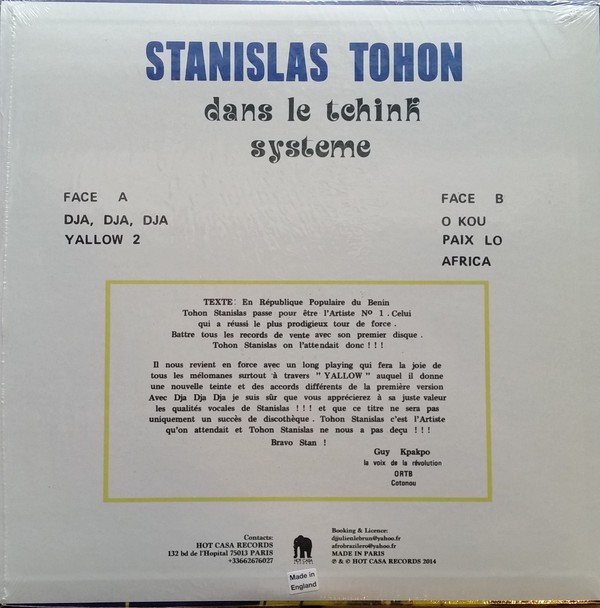 Stanislas Tohon : Dans Le Tchink Systeme Stanislas Tohon : Dans Le Tchink Systeme | LP / 33T | Afro / Funk / Latin