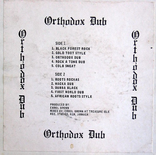 Errol Brown : Orthodox Dub | LP / 33T  |  Oldies / Classics