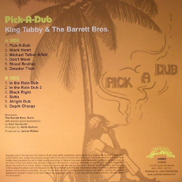 Feat King Tubby + The Barrett Bros. : Pick A Dub | LP / 33T  |  Oldies / Classics
