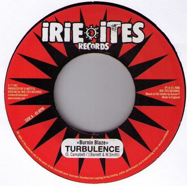 Turbulence : Burnin Blaze | Single / 7inch / 45T  |  Dancehall / Nu-roots