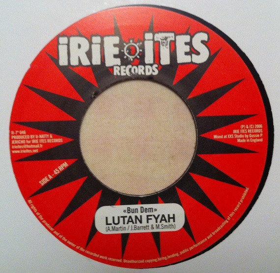Lutan Fyah : Bun Dem | Single / 7inch / 45T  |  Dancehall / Nu-roots