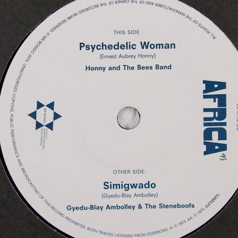 Honny And The Bees Band : Psychedelic Woman | Single / 7inch / 45T  |  Afro / Funk / Latin