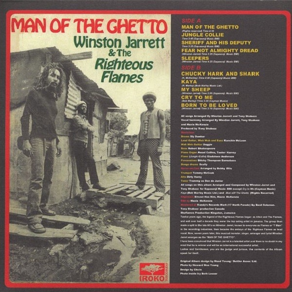 Winston Jarrett & The Rightteous Flames : Man Of The Ghettto Winston Jarrett & The Rightteous Flames : Man Of The Ghettto | LP / 33T | Oldies / Classics
