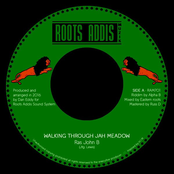 Ras John B : Walking Through Jah Meadow | Single / 7inch / 45T  |  UK