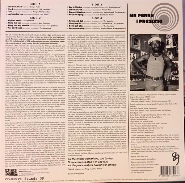 Lee Perry as The Upsetter : Mr Perry I Presume Lee Perry as The Upsetter : Mr Perry I Presume | LP / 33T | Oldies / Classics