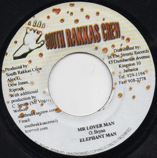 Elephant Man : Mr Lover Man | Single / 7inch / 45T  |  Dancehall / Nu-roots