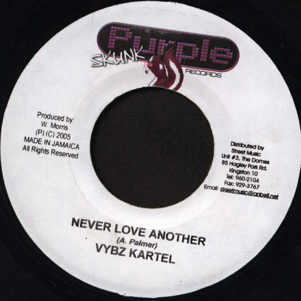 Vybz Kartel : Never Love Another | Single / 7inch / 45T  |  Dancehall / Nu-roots