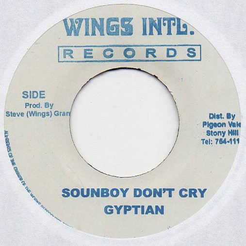 Gyptian : Soundboy Don't Cry | Single / 7inch / 45T  |  Dancehall / Nu-roots