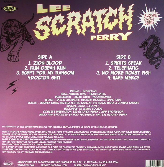 Lee Perry : Black Ark Classic Songs | LP / 33T  |  UK