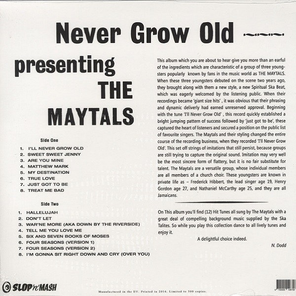 The Maytals : Never Grow Old | LP / 33T  |  Oldies / Classics