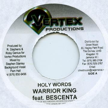 Warrior King & Bescenta : Holy Words | Single / 7inch / 45T  |  Dancehall / Nu-roots