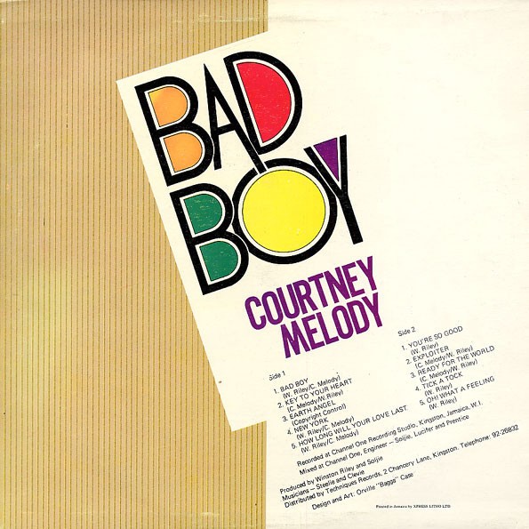 Courtney Melody : Bad Boy Courtney Melody : Bad Boy | LP / 33T  |  Dancehall / Nu-roots