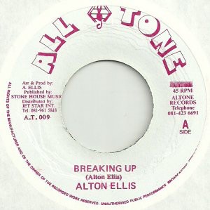 Alton Ellis ( Dj Version ) : Breaking Up | Single / 7inch / 45T  |  Oldies / Classics
