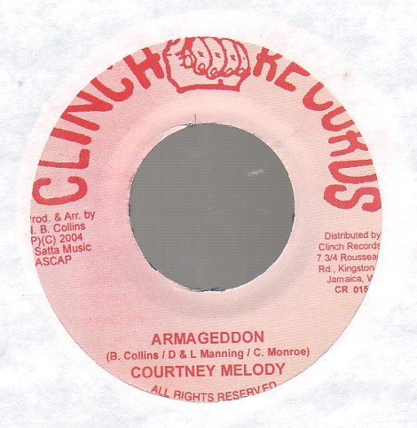 Courtney Melody : Armageddon | Single / 7inch / 45T  |  Dancehall / Nu-roots