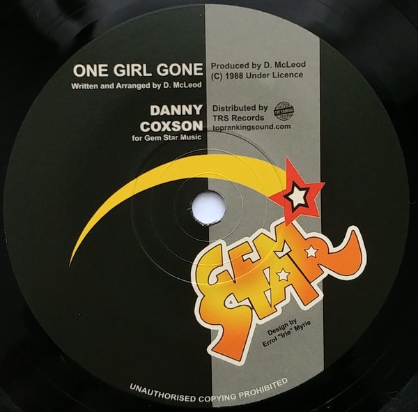Danny Coxson : One Girl Gone | Single / 7inch / 45T  |  Oldies / Classics