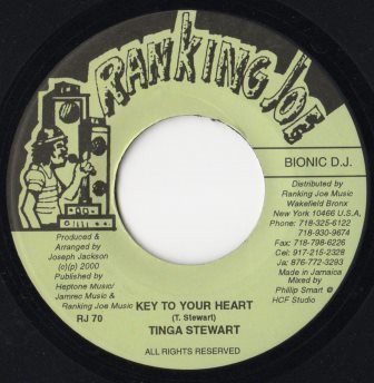 Tinga Stewart : Key To Your Heart | Single / 7inch / 45T  |  Dancehall / Nu-roots