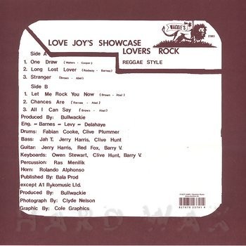 Love Joys : Lover's Rock : Love Joys Showcase | LP / 33T  |  Oldies / Classics