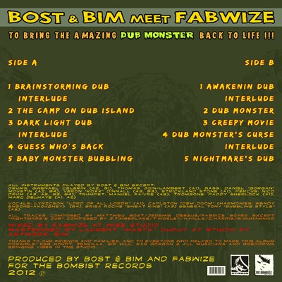 Bost & Bim Meet Fabwize : Dub Monster Bost & Bim Meet Fabwize : Dub Monster | LP / 33T | Dub