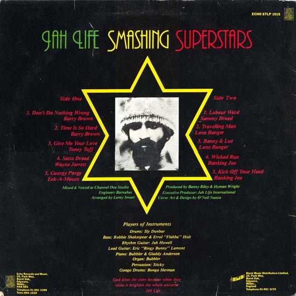 Various : Jah Life Smashing Superstars Various : Jah Life Smashing Superstars | LP / 33T | Oldies / Classics