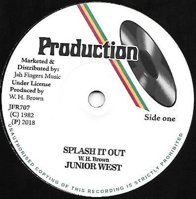 Junior West : Splash It Out | Single / 7inch / 45T  |  Oldies / Classics