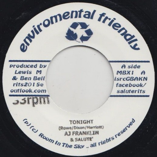 A.J. Franklin & Salute : Tonight | Single / 7inch / 45T  |  Dancehall / Nu-roots
