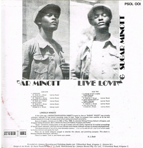 Sugar Minott : Live Loving | LP / 33T  |  Oldies / Classics