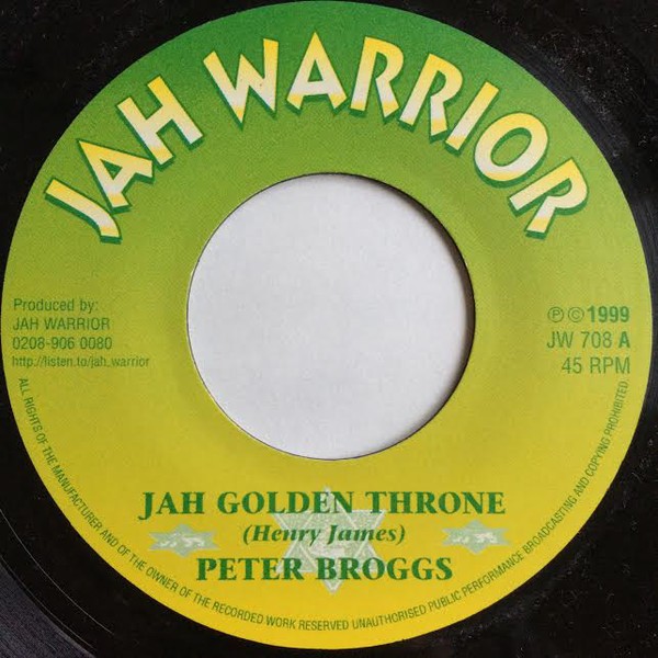 Peter Broggs : Jah Golden throne | Single / 7inch / 45T  |  UK