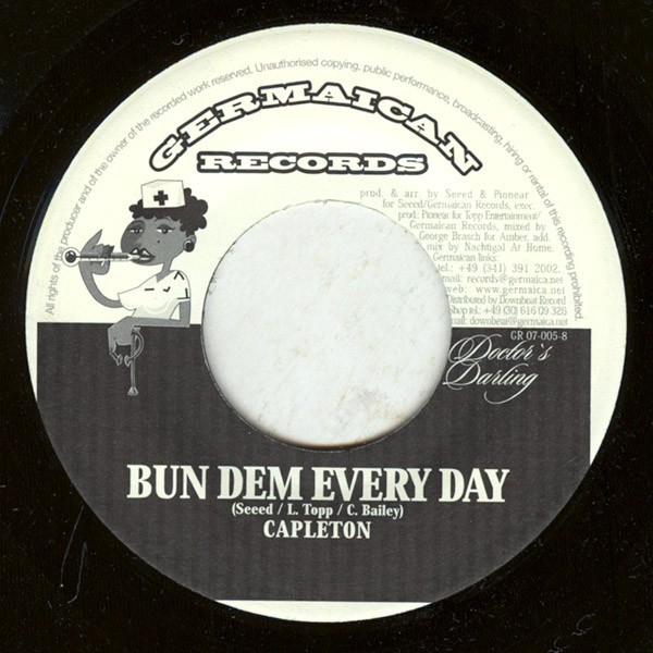 Capleton : Bun Dem Every Day | Single / 7inch / 45T  |  Dancehall / Nu-roots