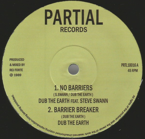 Dub The Earth Feat. Steve Swann : No Barriers | Maxis / 12inch / 10inch  |  UK