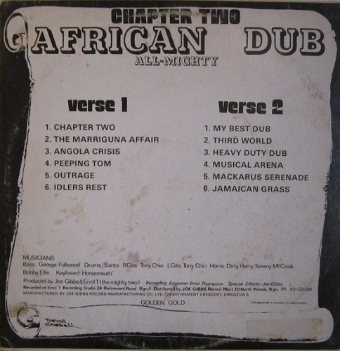 Joe Gibbs & The Profesionals : African Dub All-mighty Chapter Two | LP / 33T  |  Dub