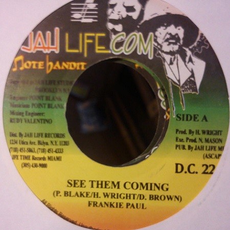 Frankie Paul : See Them Coming | Single / 7inch / 45T  |  Dancehall / Nu-roots