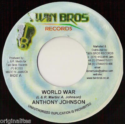 Anthony Johnson : World War | Single / 7inch / 45T  |  Dancehall / Nu-roots
