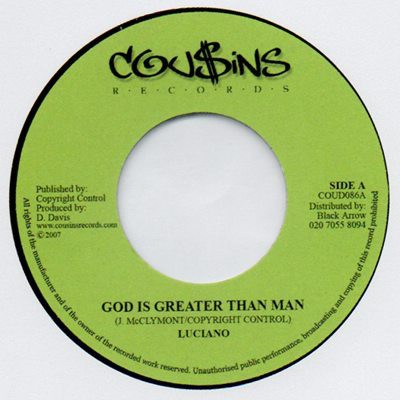 Luciano : God Is Greater Than Man | Single / 7inch / 45T  |  UK