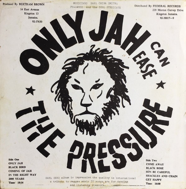 Earl Zero : Only Jah Can Ease The Pressure Earl Zero : Only Jah Can Ease The Pressure | LP / 33T | Oldies / Classics