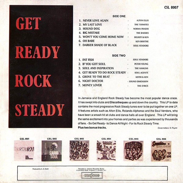 Various : Get Ready Rock Steady Various : Get Ready Rock Steady | LP / 33T | Oldies / Classics
