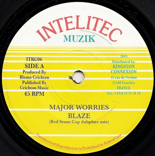 Major Worries : Blaze (Red Seam Cop Dubplate Mix) - Major Worries | Single / 7inch / 45T  |  Oldies / Classics