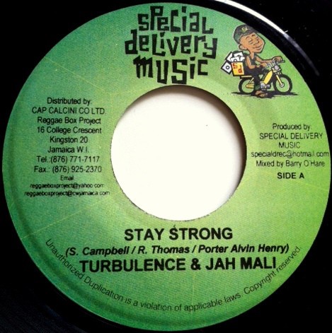 Turbulence & Jah Mali : Stay Strong | Single / 7inch / 45T  |  Dancehall / Nu-roots