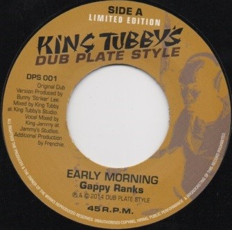 Gappy Ranks : Early Morning | Single / 7inch / 45T  |  Dancehall / Nu-roots